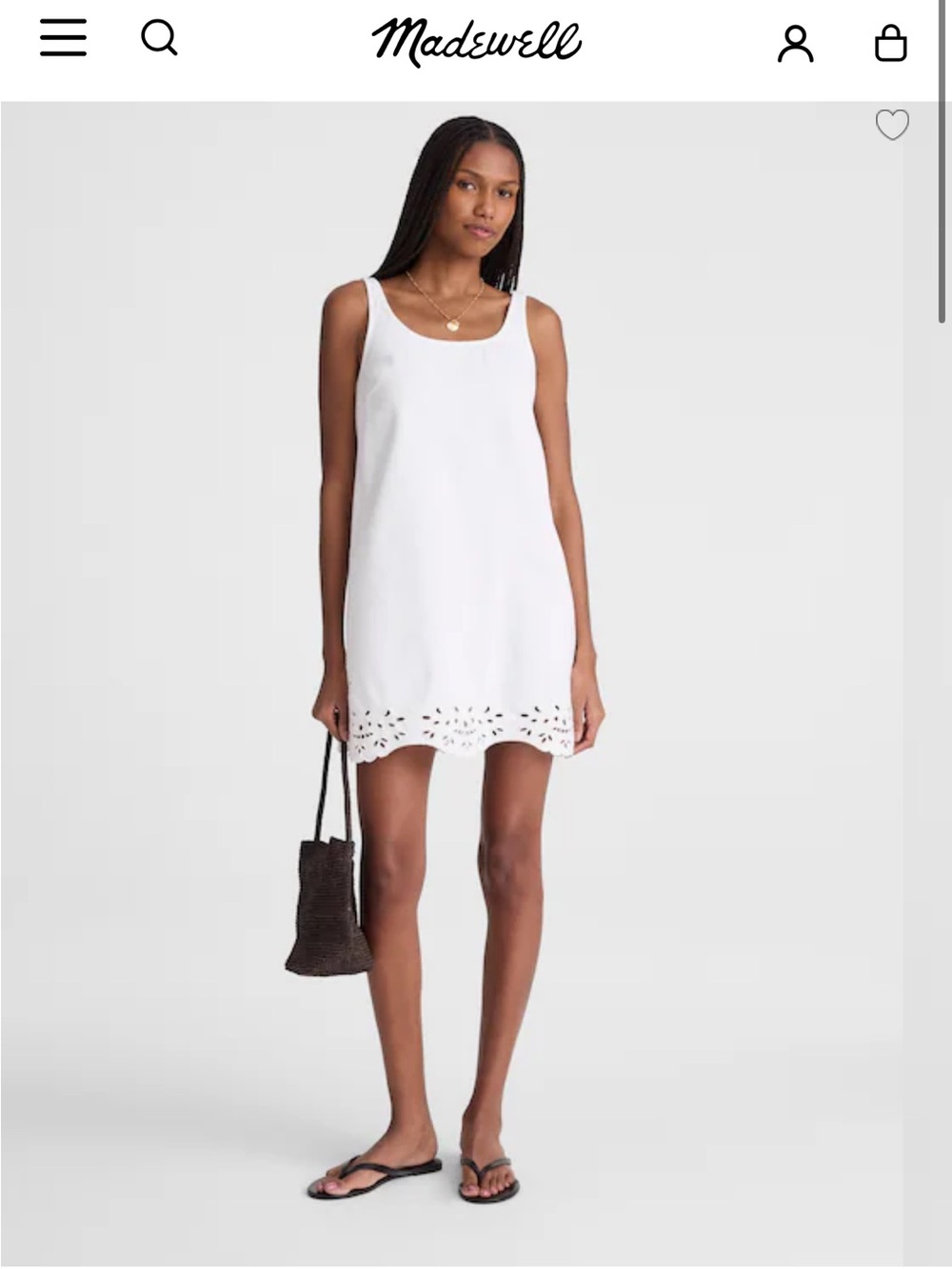 NWT! Madewell Denim Eyelet Mini Shift Dress
Retails $125!